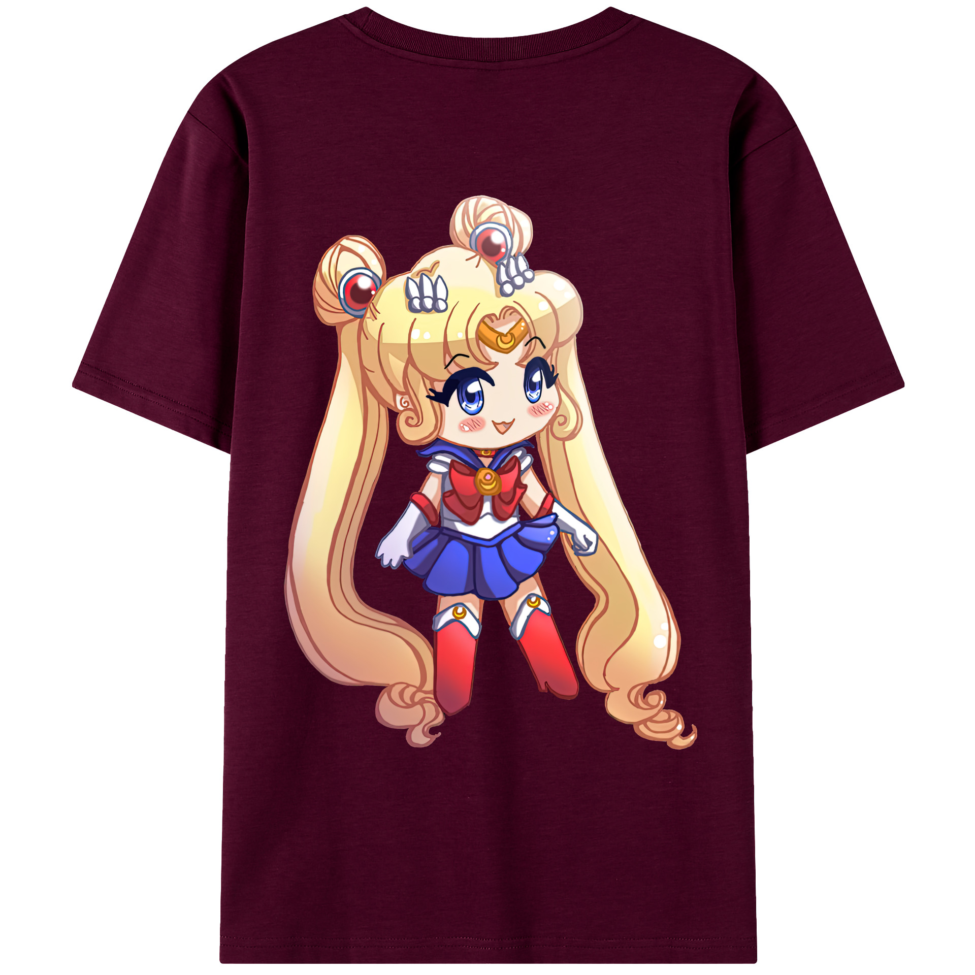 （画像用） 美少女戦士セーラームーン 月野 うさぎ つきの うさぎ Sailor Moon Tsukino Usagi レディース半袖Tシャツ(バックプリント)